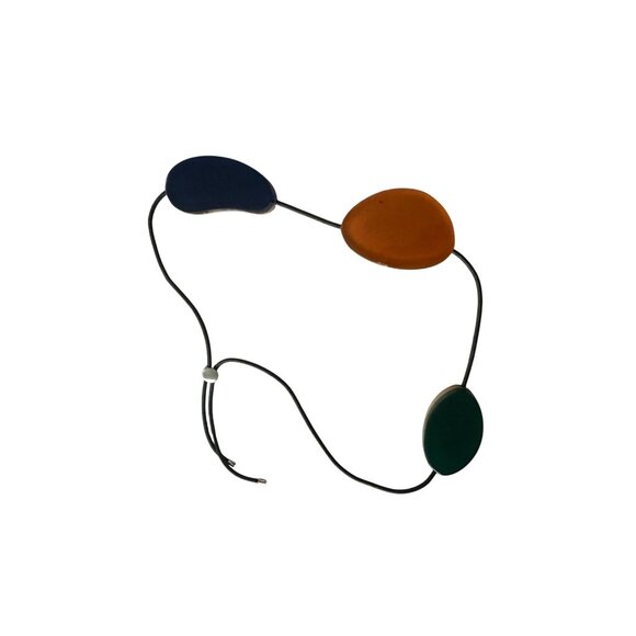 HANDMADE Lucite Wood Beaded Adjustable Necklace - Picture 6 of 11